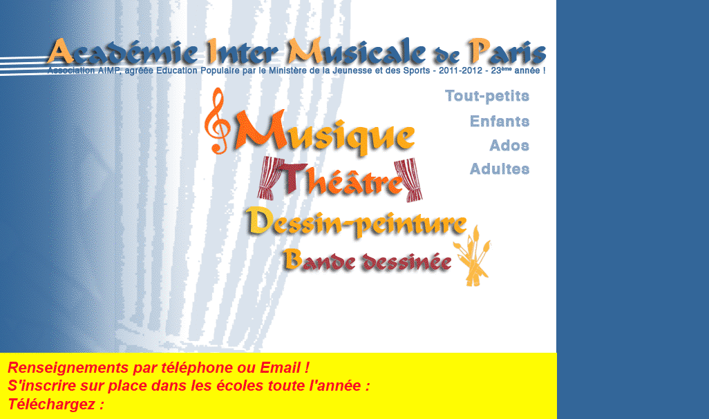 Cours de musique, th&eacute;&acirc;tre, dessin-peinture et bande dessin&eacute;e pour tout-petits, enfants, ados et adultes